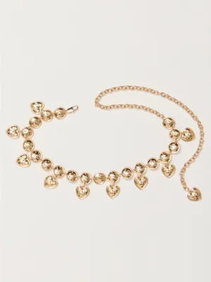 Free people love letter chain belt gold rush nwt thumbnail 2