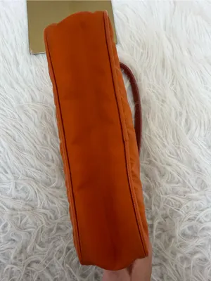 AUTHENTIC Prada Orange Nylon Handbag thumbnail 4