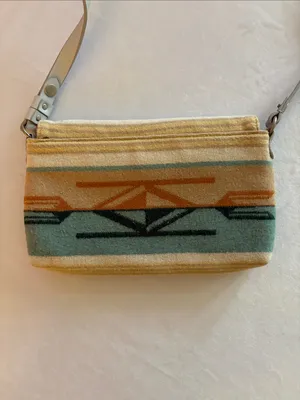 Pendleton Teal, Tan & Cream Southwestern Crossbody Bag thumbnail 2