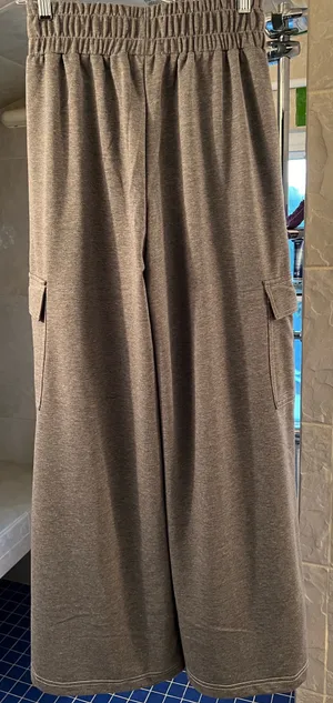 Forever 21 Wide Leg Elastic Waist Grey Pants thumbnail 4
