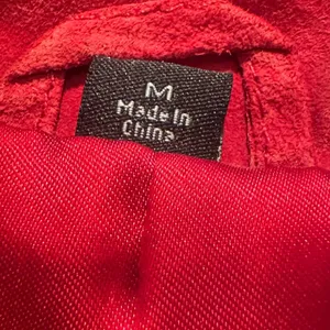 Pamela McCoy Vintage Genuine Leather‎ Suede Red Zip Jacket Size Medium thumbnail 4