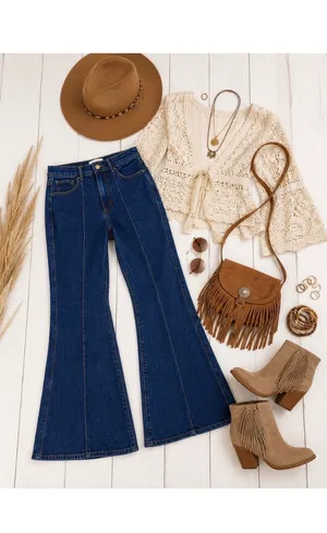 Loft High-Rise Flare Kick Jeans thumbnail 3