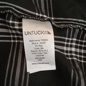 UNTUCKit Tessa Black N White Plaid Wrap Shirt Dress Viscose Office Womens 6 thumbnail 6