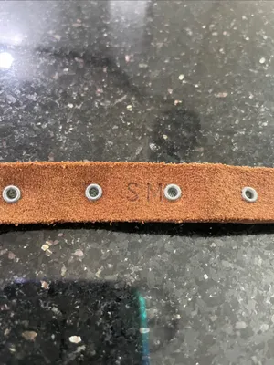 Brown Leather Silver Concho Coin Skinny Belt Women’s Size S/M thumbnail 8