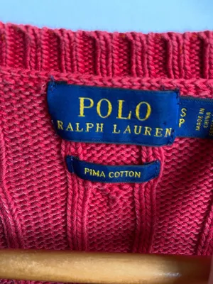 Polo Ralph Lauren 100% Cotton Lightweight Loose Cable Knit Split Hem Sweater S thumbnail 3