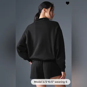 ALO Yoga NWT Accolade 1/4 Zip Pullover Black Size XL thumbnail 2