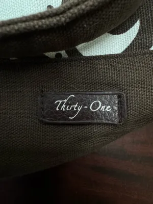 ThirtyOne Boutique Brown and White Shoulder Bag Purse thumbnail 6