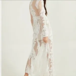 Altar'd State Ivory/Nude Lace Dress Size Medium thumbnail 4
