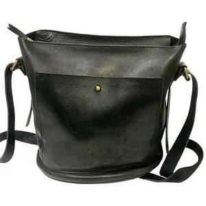 Madewell Black Leather The Transport Bucket Bag Shoulder Bag thumbnail 1