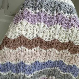 American Eagle Knit Sweater Tie Neck Striped Halter Top Size Small thumbnail 4