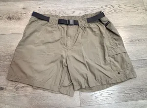 Columbia Womens Khaki Quick Dry Cargo Shorts‎ Size XLarge Belted Outdoor Hiking thumbnail 1