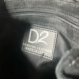 D2 DSQUARED Black Suede Fringe Backpack Western Boho Relaxed Low Hanging thumbnail 9