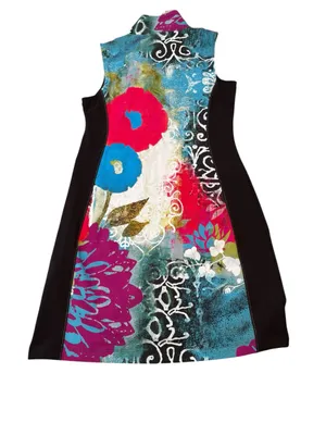 Dolcezza size medium new dress short art wearable artsy unique colorful thumbnail 11