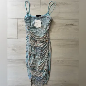 NWT Hallelu Fairycore Y2K Bodycon Dollette Soft Girl Floral Mini Dress size smal thumbnail 7