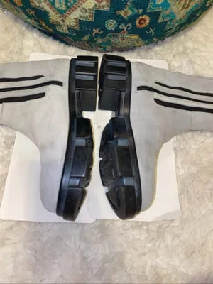 Free People Gray and Black Chelsea Boots Lug Sole thumbnail 3