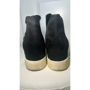 Steve Madden Black Perforated Wedge Sneakers 10 Wrath‎ Platform Booties Mesh thumbnail 4