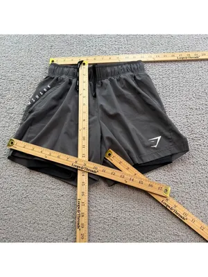 Gymshark Womens Grey Dual-Layer Athletic Training Shorts XS Compression Lining thumbnail 3