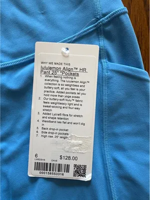 Lululemon Align With Pockets High Rise 25” Ocean Wave Size 6 NWT thumbnail 5