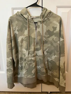 Hippie Rose womens camo half zip thumbnail 1