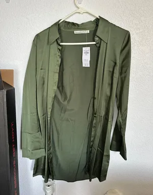Abercrombie Green Silk Slip Dress thumbnail 1