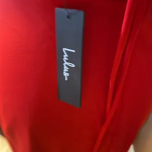 NWT M Lulu's Romantic Thought Red Cowl Neck Lace Up Maxi‎ Dress thumbnail 8