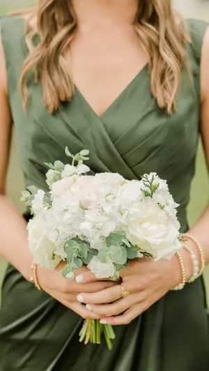 Dark Green Bridesmaids Dress thumbnail 3