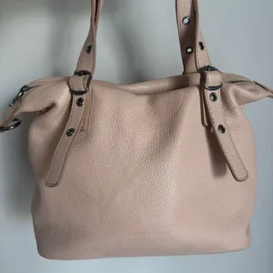 Lucky Brand Genuine Leather Bag With Silver Hardware Tan Beige thumbnail 6