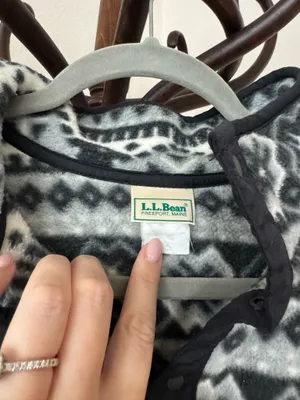 LL Bean Mockneck Fleece Half Button Jacket thumbnail 3