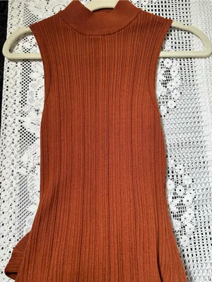 WAYF Sleeveless‎ Ribbed Mock Neck Midi/Maxi Dress thumbnail 2