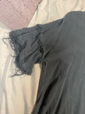 Blue/Green Distressed Blouse thumbnail 3