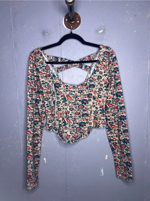 Free People Melanie Long Sleeve Top Medium thumbnail 4