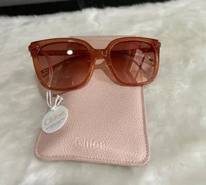 Chloé Core 56mm Square Sunglasses Nude Nude Orange Womens Size NS thumbnail 4