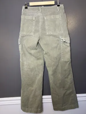 Gap Pants Womens 6 Green Loose Khaki Cargo Twill Relaxed Fit Pockets Casual thumbnail 4