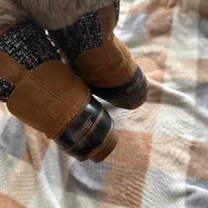 Khombu Women's Faux Fur Lined Leather Lace Up Duck Boots Tan Brown Black Size‎ 8 thumbnail 5