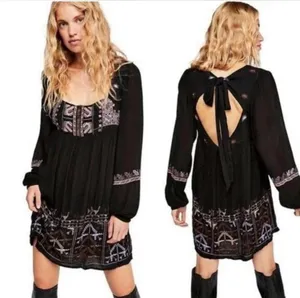 Free People Rhiannon Embroidered Mini Dress thumbnail 2