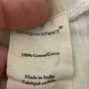 Loveshackfancy White Yellow Speckled Tshirt Women’s Sz XS Cotton Top *Flaw thumbnail 9