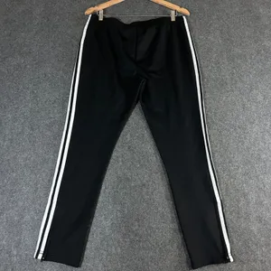 Adidas Originals Women Black 3-Stripe Track Pants Trefoil Logo Size L BK0017 thumbnail 2