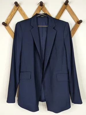THEORY “SEDEIA LS” OPEN FRONT BLAZER WOOL BLEND 4 thumbnail 9