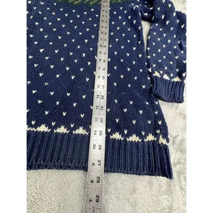 Vtg Illustrations Sweater Knit M Hong Kong Cabin Fever Fair Isle Hearts thumbnail 5