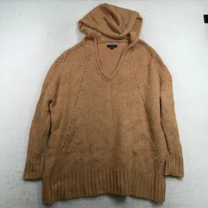 American Eagle XL Sweater Hoodie Camel Tan Jegging Fit V-Neck Knit Pullover thumbnail 3