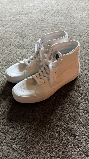 NWOT Vans White High-Top Canvas Sneakers thumbnail 2