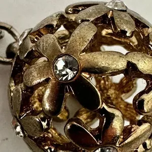 Guess flower ball rhinestone pendant necklace thumbnail 7