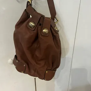Kooba Brown Leather Bucket Bag with gold hardware thumbnail 2