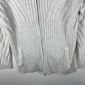 Soft Surroundings Vieux Carre Sweater Zipper Cardigan Womens Sz L Pockets‎ Gray thumbnail 5