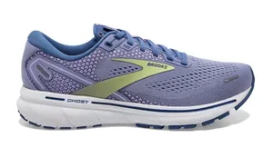 Brooks Ghost Women's Running Shoe - Lavender/Green thumbnail 1