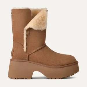 UGG Classic Esme‎ Boot New Heights Platform Boots Chestnut Suede Size 10 EUC thumbnail 1