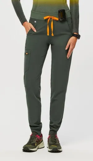 Figs Women’s Zamora Jogger Scrub Pants Pull On in Moss Green XSP thumbnail 1
