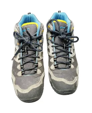 Hi-Tec Alchemy Lite Mid Waterproof Gray Blue Yellow Outdoor Hiking Boots US 7.5 thumbnail 1