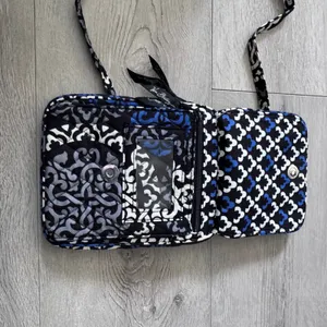 Vera Bradley Canterberry Cobalt Mini Hipster Quilted Cotton Crossbody Bag thumbnail 3