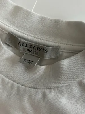 AllSaints Crewneck White Heavyweight T-Shirt thumbnail 5